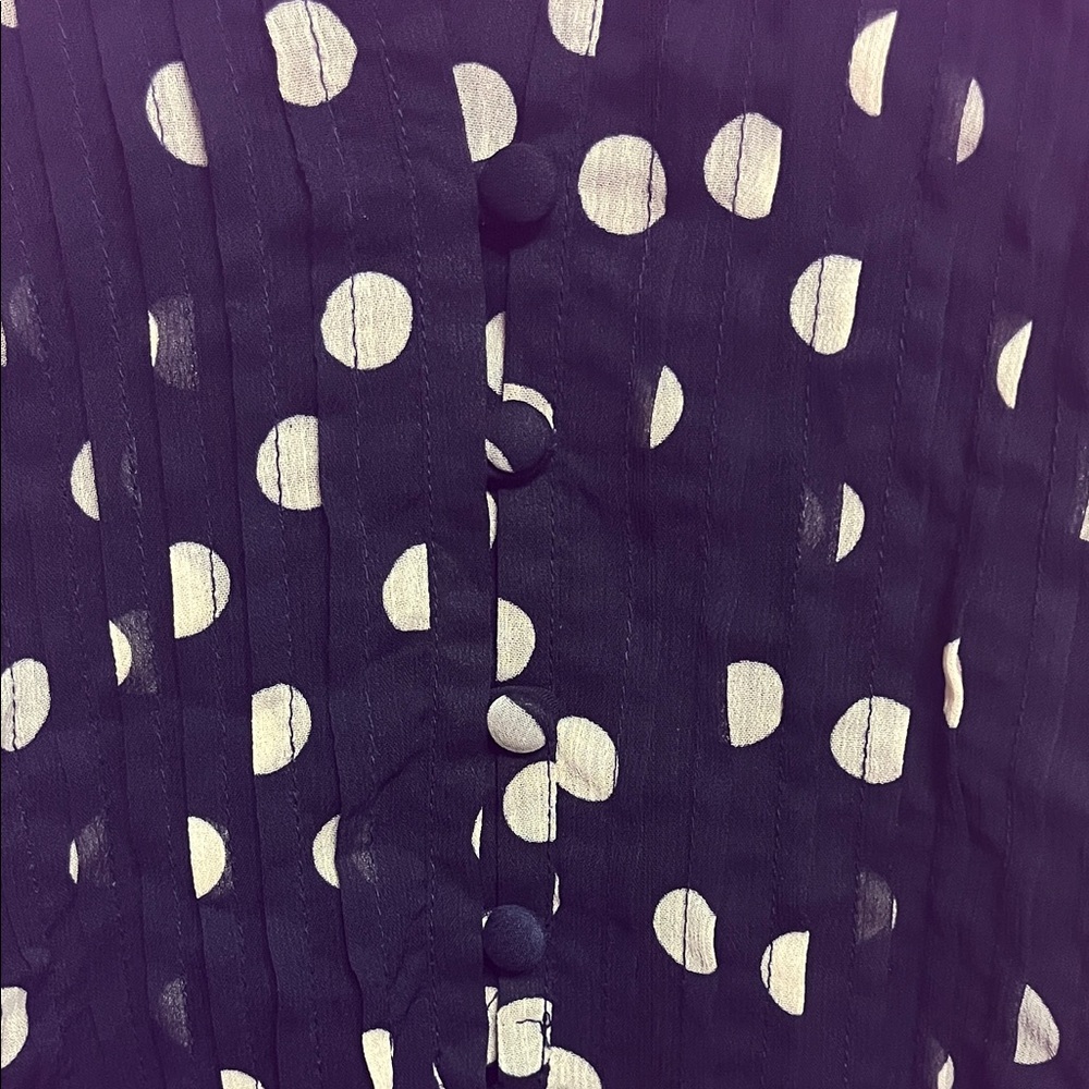 Mi Black and White Polka Dot Blouse - Picture 4 of 5